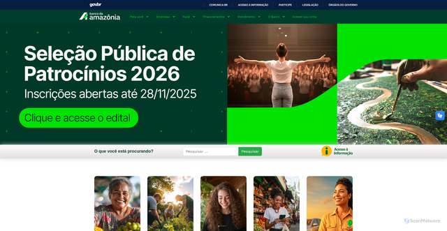 Security scan screenshot of https://www.bancoamazonia.com.br/