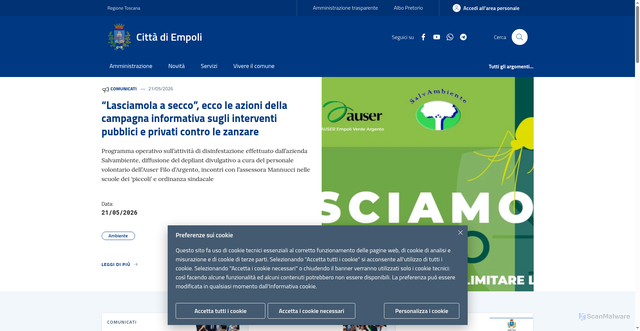 Security scan screenshot of https://www.comune.empoli.fi.it