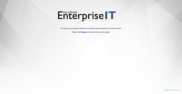 Security scan screenshot of http://nevada.gov/nosite.htm?aspxerrorpath=/default.aspx