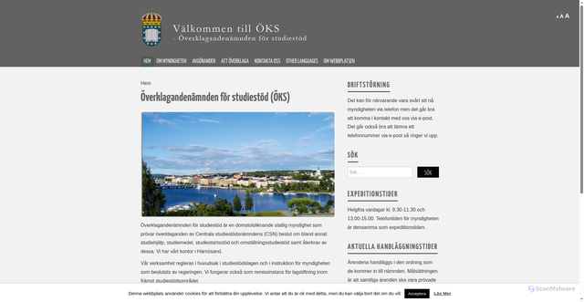 Security scan screenshot of https://www.oks.se/