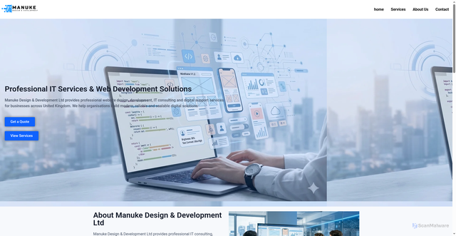 Security scan screenshot of http://manukedesigndevelopment.com/