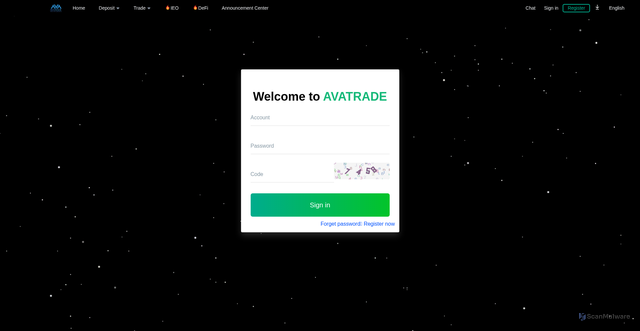 Security scan screenshot of https://ava-maxs.com/Finance/index