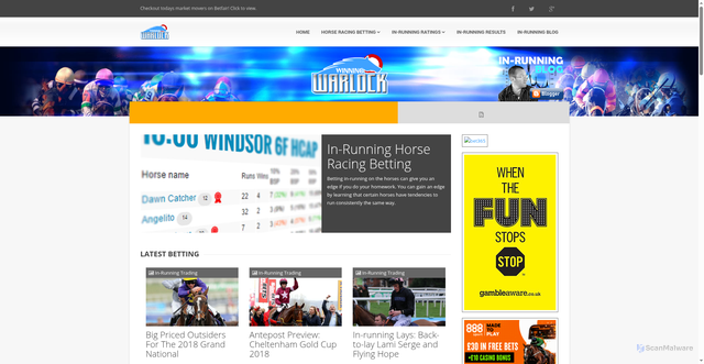 Security scan screenshot of https://winningwarlock.com