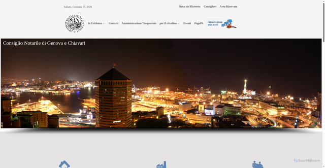 Security scan screenshot of https://www.notaigenova.it/