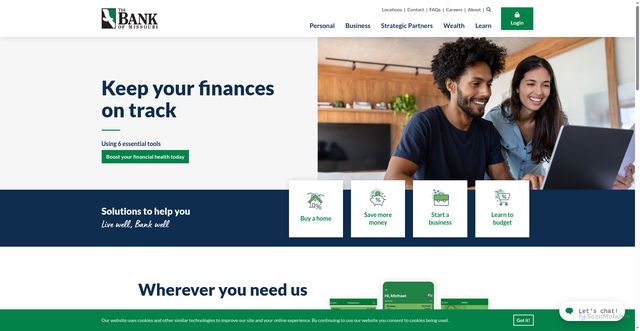 Security scan screenshot of https://www.bankofmissouri.com/