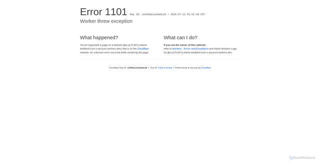 Security scan screenshot of https://jfja-vy75-607y.elaine-titotiberti-com-s-account.workers.dev/508252af4ac5239d?email=a