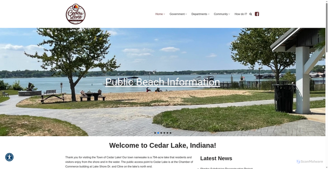 Security scan screenshot of https://cedarlakein.gov/
