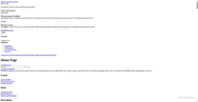 Security scan screenshot of https://pubmed.ncbi.nlm.nih.gov/
