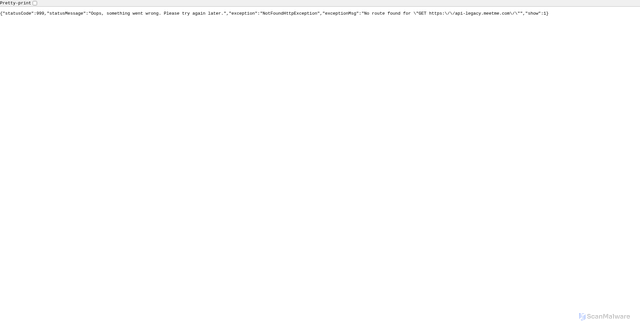 Security scan screenshot of https://api-legacy.meetme.com