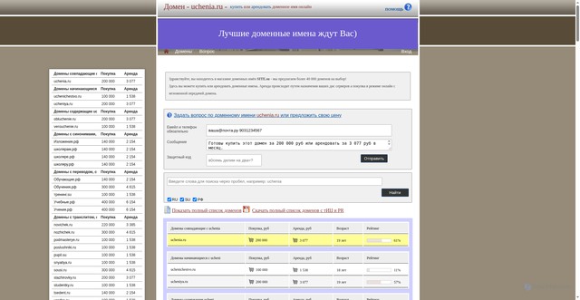 Security scan screenshot of https://uchenia.ru
