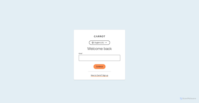 Security scan screenshot of https://app.get-carrot.com