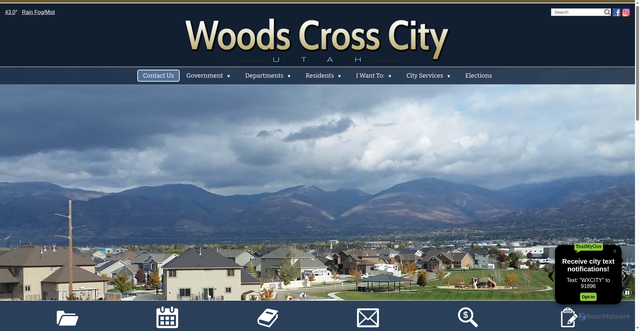 Security scan screenshot of https://woodscross.gov/