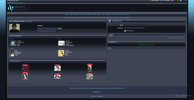 Security scan screenshot of https://nkut.com