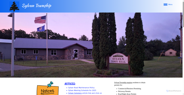 Security scan screenshot of https://sylvantownshipmn.gov/