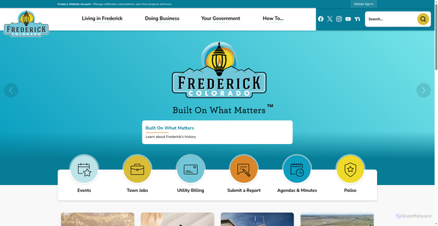 Security scan screenshot of https://frederickco.gov/