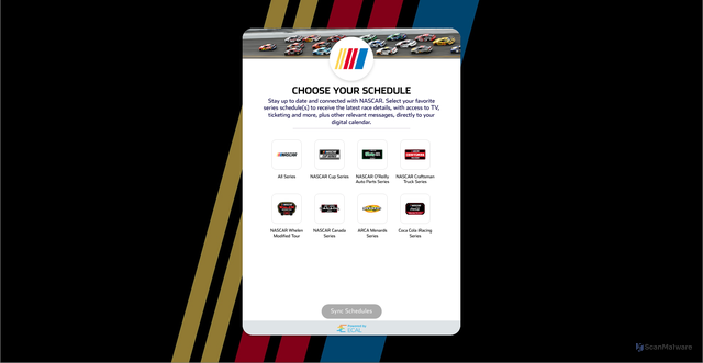 Security scan screenshot of https://nascar.ecal.com/