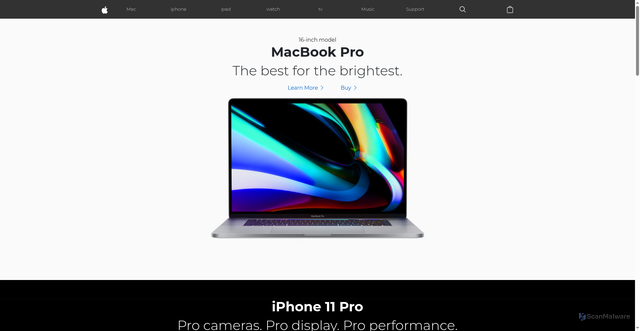 Security scan screenshot of https://apple-clone-salah.vercel.app/