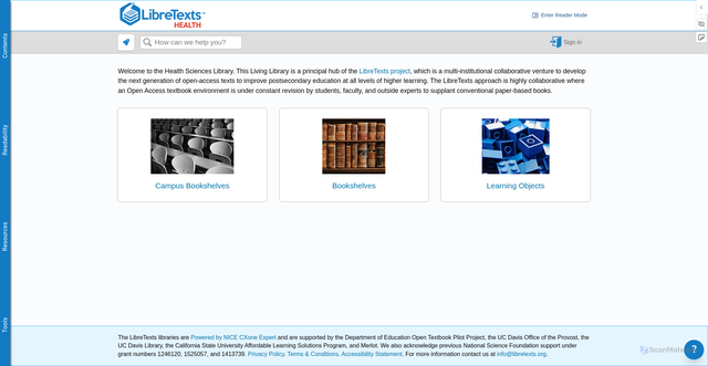 Security scan screenshot of https://med.libretexts.org
