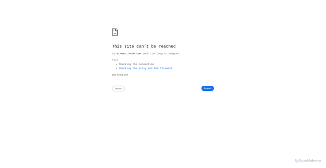 Security scan screenshot of https://ic-st-nss.xhcdn.com