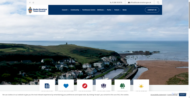 Security scan screenshot of https://www.bude-stratton.gov.uk/