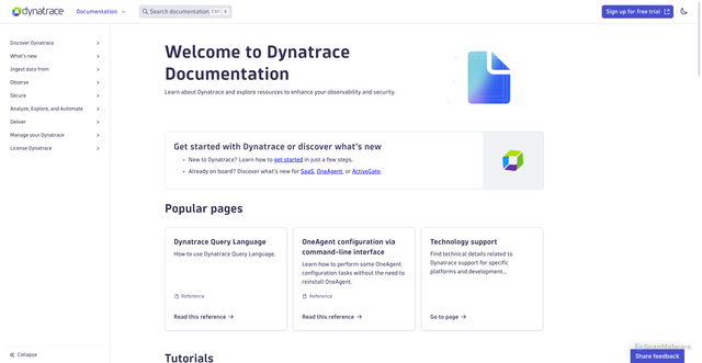 Security scan screenshot of https://docs.dynatrace.com