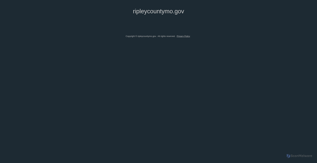 Security scan screenshot of https://ripleycountymo.gov/