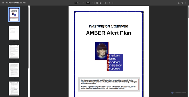 Security scan screenshot of https://www.wsp.wa.gov/wp-content/uploads/2019/11/220008_AMBER_Alert_Plan_9-19.pdf