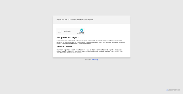 Security scan screenshot of https://registro.pse.com.co