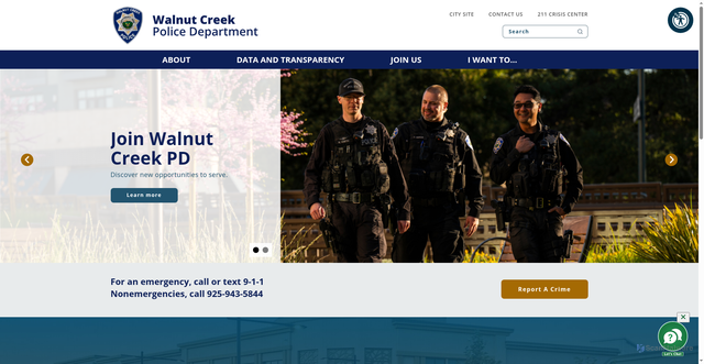 Security scan screenshot of https://www.walnutcreekpdca.gov/