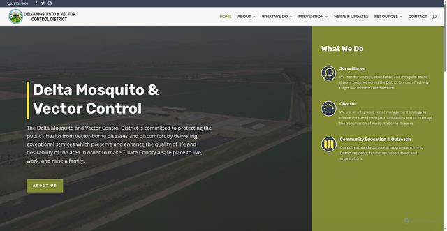 Security scan screenshot of https://deltamvcd.gov/