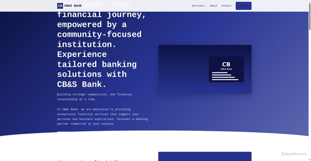 Security scan screenshot of https://cbsbank.gr.com/
