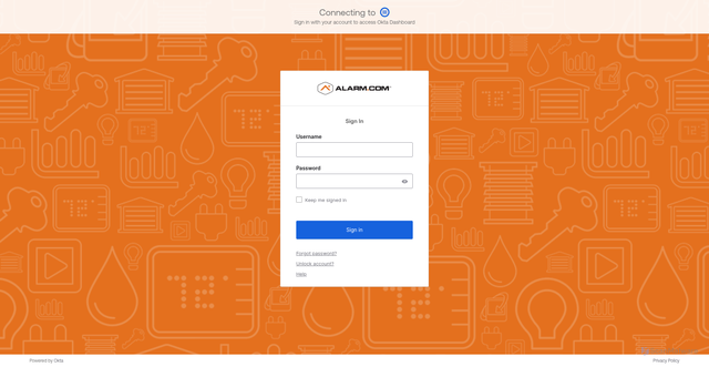 Security scan screenshot of https://alarm.okta.com