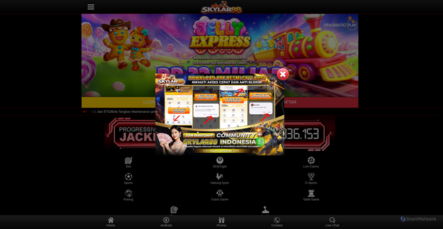 Security scan screenshot of https://ads9-skylar88.com/mobile/home