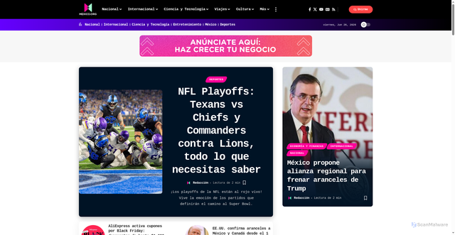 Security scan screenshot of https://mexico.org/