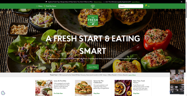 Security scan screenshot of https://thefreshmarket.com