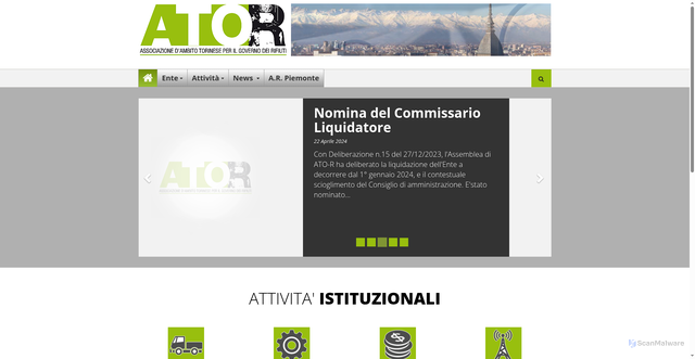 Security scan screenshot of https://www.atorifiutitorinese.it/