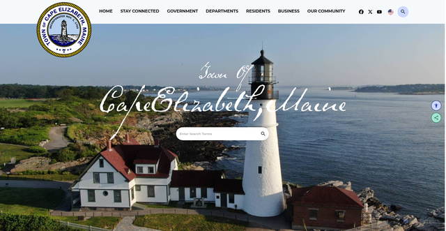 Security scan screenshot of https://capeelizabeth.gov/