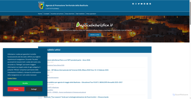 Security scan screenshot of https://www.aptbasilicata.it/