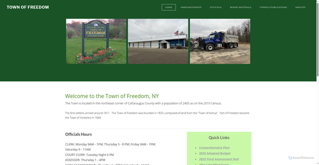 Security scan screenshot of https://www.freedomny.gov/