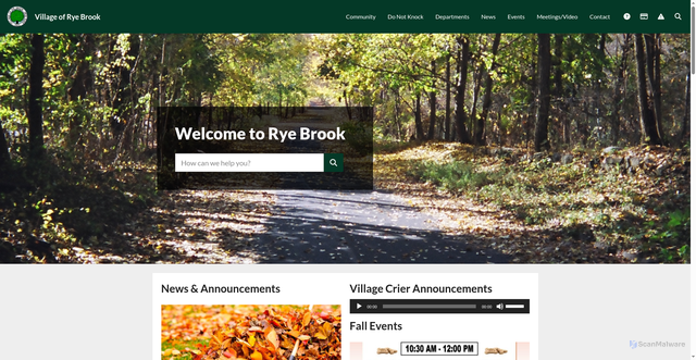 Security scan screenshot of https://ryebrookny.gov/