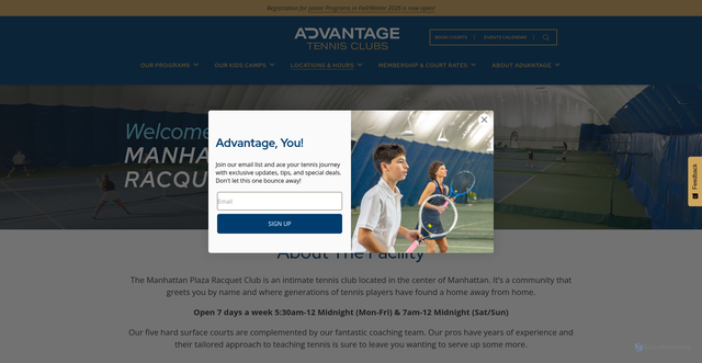Security scan screenshot of https://advantagetennisclubs.com/manhattan-plaza-racquet-club/