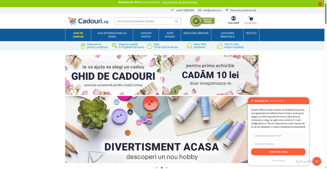 Security scan screenshot of https://cadouri.ro