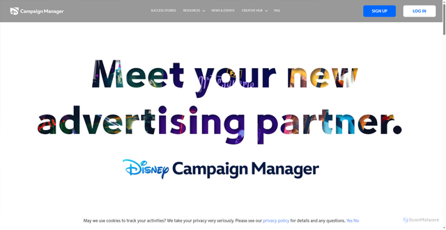 Security scan screenshot of https://www.disneycampaignmanager.com/