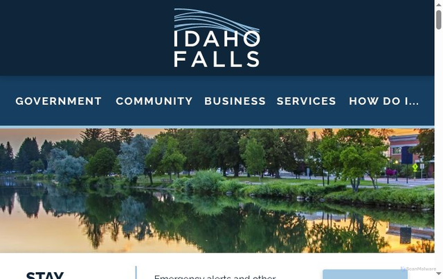 Security scan screenshot of https://idahofallsidaho.gov/