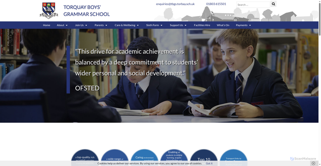 Security scan screenshot of https://www.tbgs.co.uk/