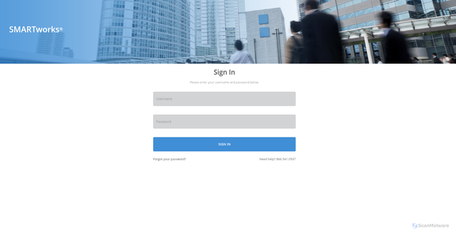 Security scan screenshot of https://login6.smartworks.com