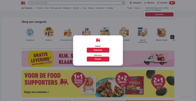 Security scan screenshot of https://delhaize.be