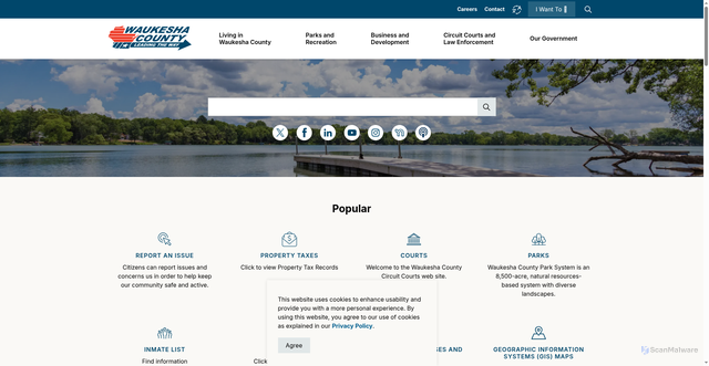 Security scan screenshot of https://www.waukeshacounty.gov/