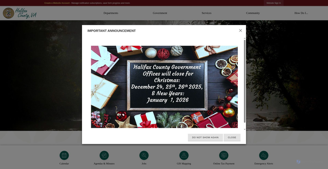 Security scan screenshot of https://halifaxcountyva.gov/