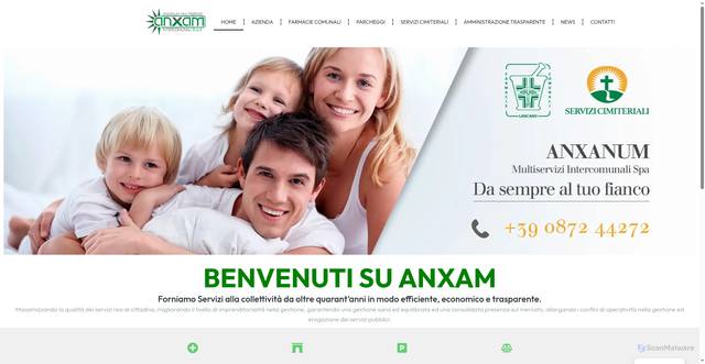 Security scan screenshot of https://www.anxam.it/